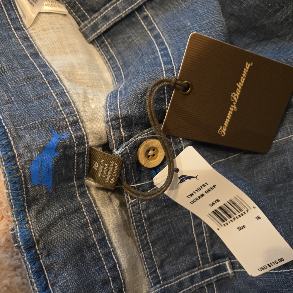 Tommy Bahama 100% Linen light jeans 👖 NWT - Picture 6 of 9